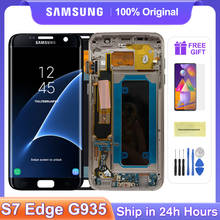 Tela original para samsung galaxy s7 edge, display lcd touch screen digitalizador montagem para samsung s7 edge g935 g935f 2024 - compre barato