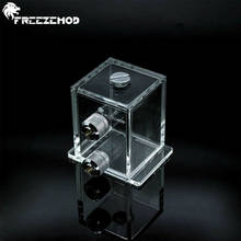 Freezemod tanque acrílico completo-transparente mini cuboid pmma tanque de resfriamento de água 200ml 5mm espessura quadrado para modding 2024 - compre barato