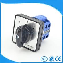 Electric 3 Position 1-0-2 8 Terminals Rotary Cam Changeover Switch 660V 20A  SZW26-20 2024 - buy cheap