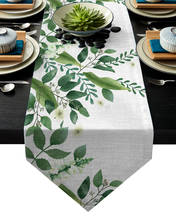 Nordic Green Plants Table Runners Modern Dining Buffet Kitchen Table Runner Farmhouse Rustic Wedding Decor 2024 - buy cheap