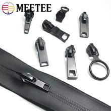 Meetee 10pcs 5# Nylon Zipper Sliders Reverse Waterproof Invisible Zip Head DIY Bag Coat Garment Lock Puller Sewing Accessory 2024 - buy cheap