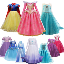 Vestido de princesa infantil feminino, vestido de baile para crianças 2024 - compre barato