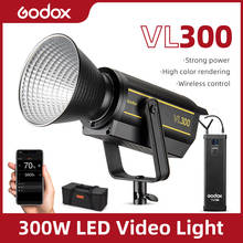 Светодиодная лампа для видеосъемки Godox VL300, 300 Вт, 5600K, белая версия, непрерывный выход, крепление Bowens, студийное освещение, Поддержка приложения 2024 - купить недорого