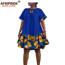 African Print Dresses for Women Plus Size Wear Sexy Dress A Line Midi Dress Dashiki Outfits Short Sleeve Mini AFRIPRIDE A2025001 2024 - buy cheap