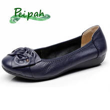Peipah sapatilhas femininas de couro legítimo, sapatos rasos de mulher casuais, sem cadarço para primavera 2024 - compre barato