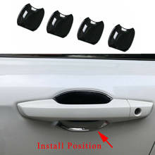 Carbon Fiber Door Handle Bowl Cup Cap Cover Trim Garnish For Toyota RAV4 2019 2020 2021 Accessories 4PCS Black 2024 - buy cheap