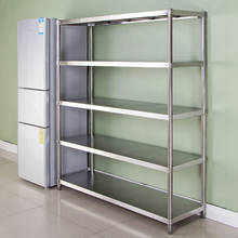 Thickened stainless steel kitchen racks 5 floors floor home multi-function storage storage pot 4 five-layer shelf 2024 - buy cheap