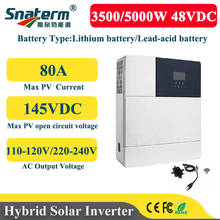 Inversor de energía Solar híbrido MPPT de 3500W/5KW, controlador de carga Solar MPPT de 80A integrado, onda sinusoidal pura, AC110V, AC220V con WIFI 2024 - compra barato