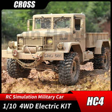 CROSS RC HC4 1/10 Off-road Vehicle Military Truck Crawler Car 4WD KIT Electric Remote Control Model Adult Children Kids Gift 2024 - buy cheap