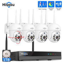 Hiseeu 8CH Wireless CCTV System 1536P 1080P NVR wifi Outdoor 3MP AI IP Camera Security System Video Surveillance LCD monitor Kit 2024 - купить недорого