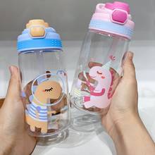 Sport Bottle 450ml Kids Water Bottle with Straw Children Water Drinking Pot for Water Bottles Plastic Portable Bottle 2024 - buy cheap