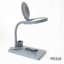 Lámpara de aumento Led para reparación de iluminación de escritorio, lupa de cristal de inspección de piezas industriales, lupa de mesa Flexible 3x 8x 10x 2024 - compra barato