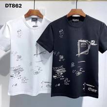 Camiseta estampada para hombre DT862, nueva tendencia de moda, DSQUARED2, 2021 2024 - compra barato