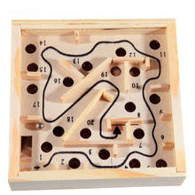 Montessori Mini Wooden Labyrinth Educational Toys for Kids Ball In Maze Puzzle Handcrafted Toys Children Antistress Toy Toys 2024 - compra barato