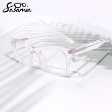 SASAMIA Oversize Eyeglasses Frame Women Acetate Transparent Optical Frames Spring Hinge Eyewear Glasses Frame Woman Eyeglasses 2024 - buy cheap