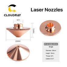 Cloudray Laser Nozzle Single Double Layer Dia.28mm Caliber 0.8 - 6.0mm for Precitec WSX Raytools Fiber Laser Cutting Head 2024 - buy cheap