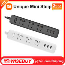 Original Xiaomi Mijia Smart Power Strip 3 2A Fast Charging USB Ports and 3 Sockets Xiaomi Xiaom MI Smart Home Black With Adapter 2024 - buy cheap