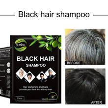 Champú instantáneo para el cabello negro, maquillaje para el cabello gris y blanco, oscurecimiento brillante en 5 minutos, champú de Color para el cabello 2024 - compra barato