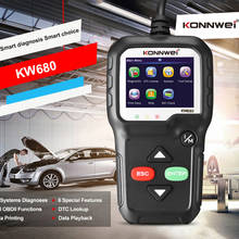 KONNWEI-herramienta de diagnóstico automático KW680, autoescáner OBD2, lectura de códigos de Error claros, escáner automotriz ruso 2024 - compra barato