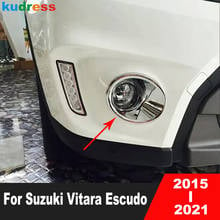Cubierta de luz antiniebla delantera para Suzuki Vitara Escudo, pegatinas cromadas para marco de luz antiniebla, accesorios de estilo de coche, 2015, 2016, 2017 2024 - compra barato