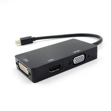 Высококачественный Mini DP Displayport для VGA + HDMI-совместимый + DVI кабель адаптер «Папа-мама» для ПК ноутбука оптом 2024 - купить недорого