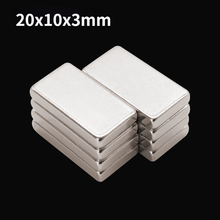 Neodymium Magnet Bar 20x10x3mm Block Magnet 10/30/50/100pcs Permanent Rare Earth Magnets Super Power Small Neodymium Magnets 2024 - buy cheap