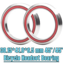 Fones de ouvido de bicicleta com rolamentos para bicicleta, 2 peças, 30.15x41.8x6.5mm, acb, estrada, mtb, contato angular, híbrido, rolamento cerâmico 2024 - compre barato