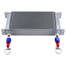 19 Row 8AN Universal Engine Oil Cooler 3/4-16UNF + 2pcs AN8 Straight Fittings 2024 - buy cheap