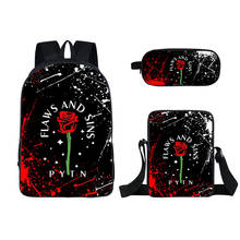 Payton Moormeier School Bags for Teenage Girls 3PCS /set 3D Print PYTN Printed Net red Bookbag Mochia 16 Inch Backpack Sac A Dos 2024 - buy cheap