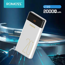 Пауэрбанк ROMOSS LT20, 20000 мАч, 2 USB-порта, со светодиодным дисплеем 2024 - купить недорого
