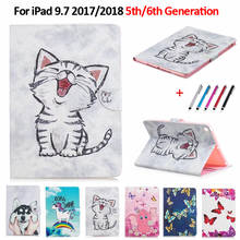Cute Cat Unicorn Puppy Butterfly Tablet Coque For iPad 9.7 2017 2018 Case Leather Cover For Funda iPad 5 6 Air 1 2 5th 6th Gen 2024 - buy cheap