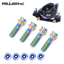 RISK-pernos de fijación de freno de disco de aleación de titanio, 4 Uds., M6x18mm, SL, abrazadera hueca, tornillos XT para piezas de bicicleta de montaña y carretera 2024 - compra barato