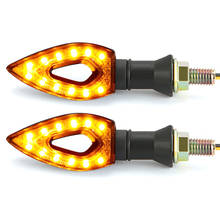 2pcs Motorcycle LED Turn Signal Light Amber Blade Lamp Indicator Blinker Waterproof Universal Flashing Moto Bike Super Bright 2024 - buy cheap