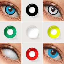 2 шт./пара Хэллоуин Косплэй Цвет ed контактные линзы для глаз аниме линзы цветные контактные линзы для глаз Цвет объектив Косплэй 2024 - купить недорого
