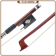 4/4 Size Violin Bow Brazilwood Bow Violin/ Fiddle Bow Round Stick White Mongolia Horsehair Ebony Frog Well Balanced Bow 2024 - buy cheap