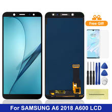 A600 ЖК-дисплей для SAMSUNG Galaxy A6 2018 A600 ЖК-дисплей сенсорный экран дигитайзер сборка для SAMSUNG A600 A600F A600FN ЖК-дисплей 2024 - купить недорого