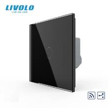 Livolo-interruptor inalámbrico estándar europeo, VL-C701SR-11 de interruptor remoto de 1 entrada y 2 vías, Panel de cristal blanco, 220 ~ 250V + indicador LED 2024 - compra barato