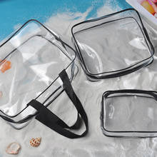 3 шт./компл., прозрачные ПВХ сумки, дорожный Органайзер, прозрачная сумка для макияжа, косметичка 2024 - купить недорого