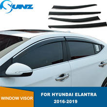 Дефлекторы боковых окон для Hyundai Elantra 2016 2017 2018 2019, козырек окон, вентиляционные оттенки, защита от солнца и дождя 2024 - купить недорого