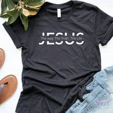 Christian T Shirts Women Religious Graphic Tshirts Easter Clothes Motivational T-shirts Female Matching Cotton Plus Size Tops 2024 - buy cheap