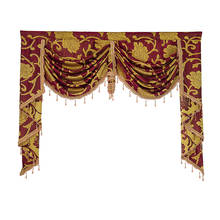 European valance Royal pelmet Luxury Jacquard window blackout valances curtains for Living room bedroom 2024 - buy cheap