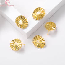 (2127)6PCS 18x21MM Hole 1.5MM 24K Gold Color Brass Hollow Oval Shaped Stud Earrings High Quality Diy Jewelry Findings Accessorie 2024 - buy cheap