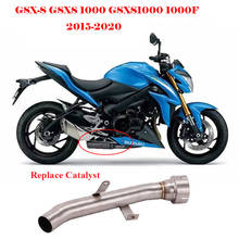 Motorcycle Exhaust Middle Connection Link Pipe Stainess Steel Delete Catakyst For Suzuki GSXS1000 1000F GSX-S1000 2015-2020 2024 - buy cheap