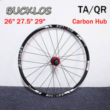 BUCKLOS-juego de ruedas de bicicleta, 26 ", 27,5", 29 ", Cubo de carbono, rueda QR, cubierta de freno de disco, piezas de bicicleta 7, 8, 9, 10, 11s 2024 - compra barato