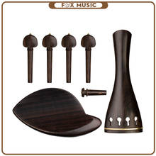 Professional Ebony Violin Accessories Set Including Tailpiece+Chinrest+4 Tuning Pegs DIY Violin Use 2024 - buy cheap