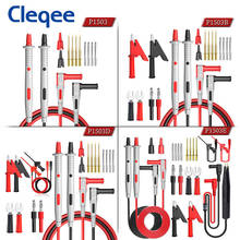 Cleqee P1503 Series Universal Multimeter Probe Test Leads Kit with Replacement Needle Tester Tip IC SMD Test Hook Alligator Clip 2024 - buy cheap