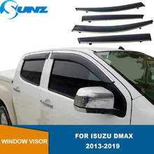 Deflectores de ventana lateral para Isuzu Dmax d-max 2013 2014 2015 2016 2017 2018, visera de ventana, protectores contra la lluvia solar SUNZ 2024 - compra barato