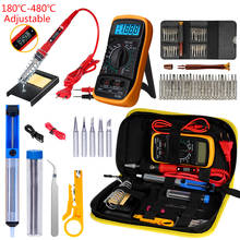 Kit de ferramentas para soldagem, inclui multímetro digital 25 em 1 com tela lcd de 80w, 220v e 110v 2024 - compre barato