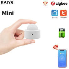 Tuya Zigbee Smart PIR Motion Sensor Mini Human Movement Infrared Detector Built In Battery Smart Life APP Home Security System 2024 - buy cheap