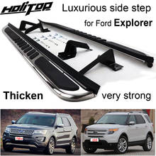 Luxurious running board side step foot bar for ford Explorer 2011-2019,"EU" hot model,thicken stainless steel+PP,ISO9001 quality 2024 - buy cheap